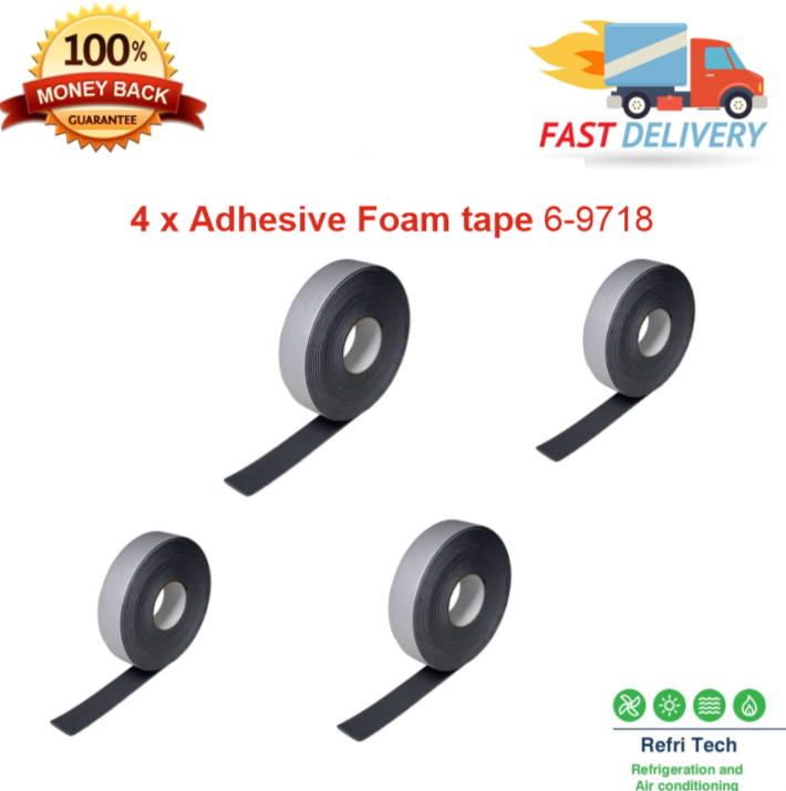 Pipe Insulation tape Adhesive 1/8in. x 2in. x 30ft. Roll Black ADHESIVE 6-9718