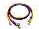 Charging refrigerant hoses PACK OF 3 HOSES 1/4'' F 1500 mm. Connection depressor