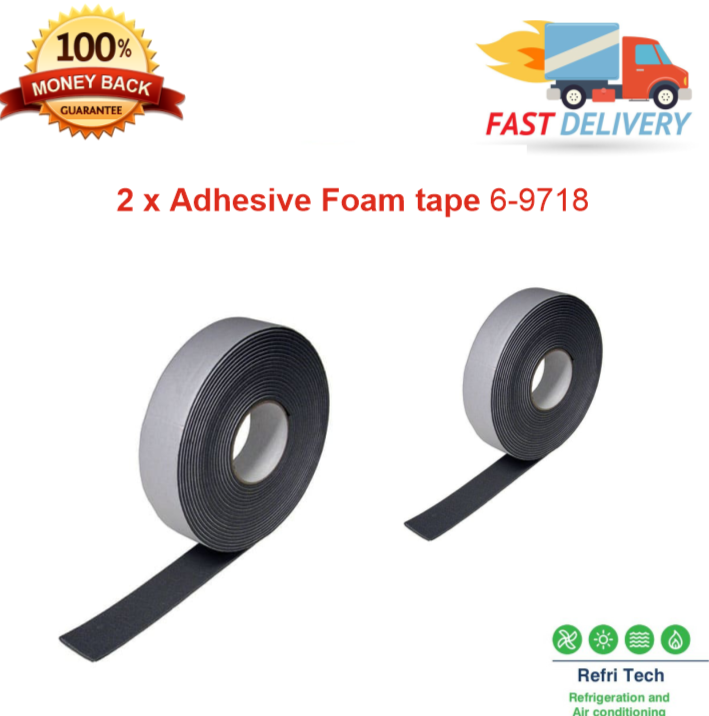 Pipe Insulation tape Adhesive 1/8in. x 2in. x 30ft. Roll Black ADHESIVE 6-9718