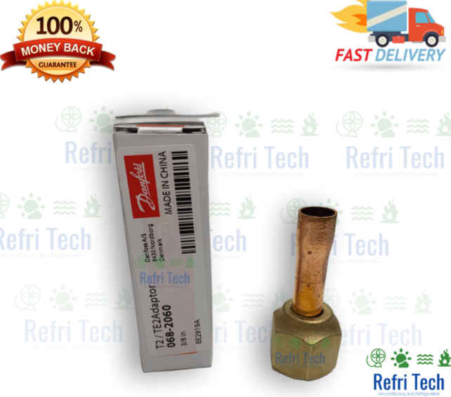 Danfoss 068-2060 T2 / TE2 Solder Adapter 3/8" Copper Adaptor