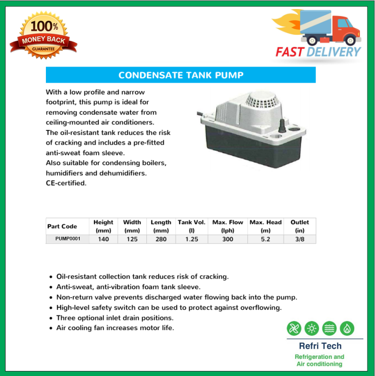 Condensate Pump 1.25 Litre