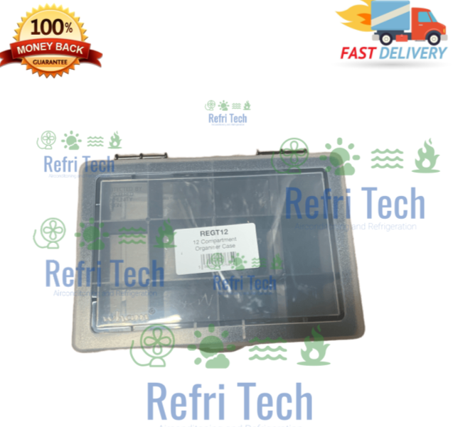REGIN REGT12 - 12 Compartment Organiser Case - Professional Tool Box Storage