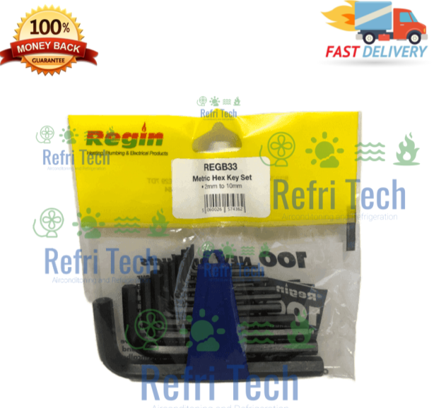 REGIN REGB33 Metric Hex Key Set - (1.5mm - 10mm)