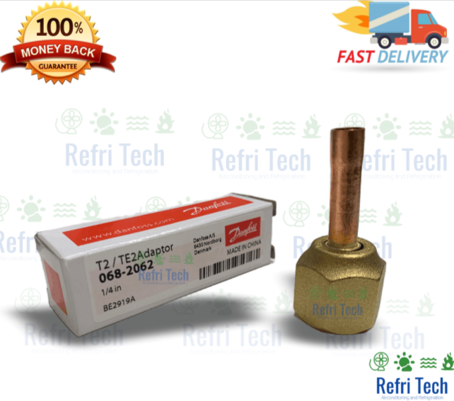 Danfoss 068-2062 T2 / TE2 Solder Adapter 1/2" Copper Adaptor