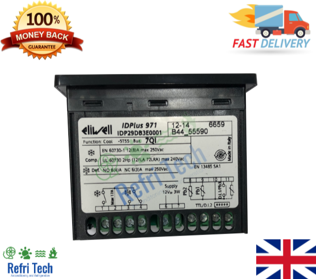 ELIWELL ID PLUS 971 12V DIGITAL CONTROL THERMOSTAT IDPLUS971 12V