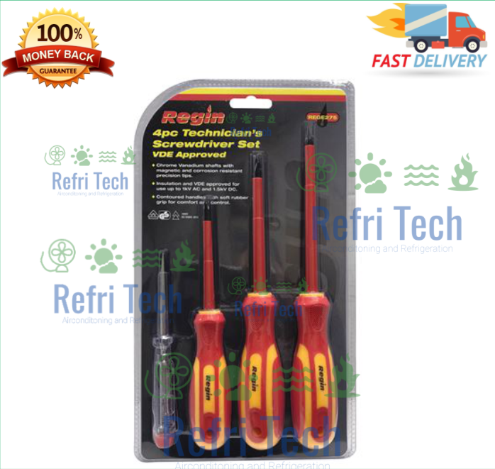 REGIN REGE275 -4pc Technician’s Screwdriver set VDE Approved
