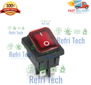 BIPOLAR RED LIGHT SWITCH 20A 6,3mm - Rocker Switches FASTON 6,3X0,8MM 4 CONTACTS