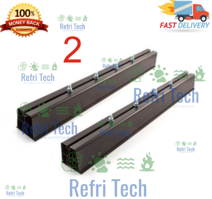 2 x Condenser Mounting Block 1000mm Black Plastic Condenser Mounting Blocks Feet