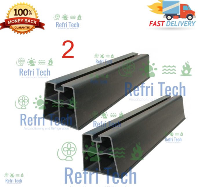 2 x Condenser Mounting Block 450mm Black Plastic Condenser Mounting Blocks Feet