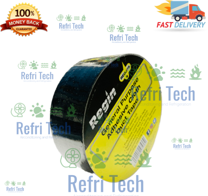 REGIN REGJ75- Duct Tape - Black - 48mm x 50m