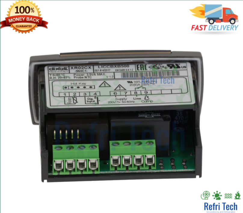 Dixell XR02CX-5N0C1 Thermostat Numérique 230V - Contrôle Réfrigération + Dégivrage Hors Cycle - Sonde NTC Incluse