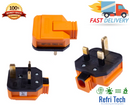 Planet-Wattohm ORANGE UK Mains Connector BS 1363 Cable Mount 250 V FUSED 13 AMP