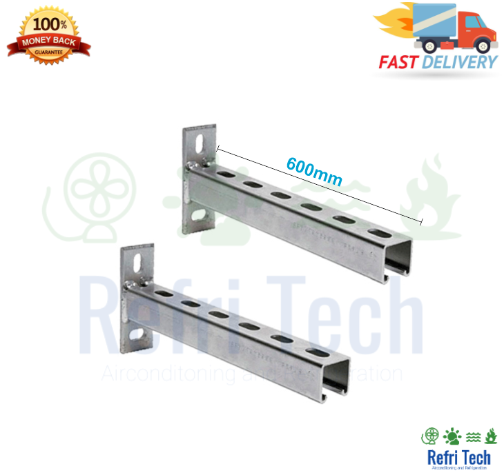 Cantilever Arm Kit - 2 x 600mm Galvanised Cantilever Arms Bracket, Struts & Fittings