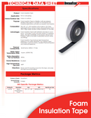 Pipe Insulation tape Adhesive 1/8in. x 2in. x 30ft. Roll Black ADHESIVE 6-9718