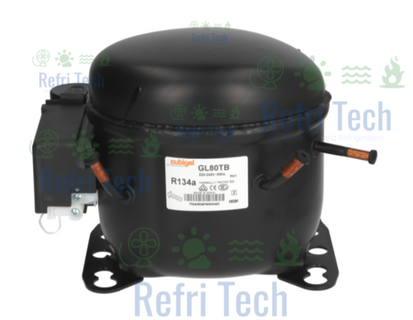 Compressore Frigorifero Cubigel GL80TB - 7.57cc Per R134A 220-240V Motore Frigorifero CSIR - Foto 2