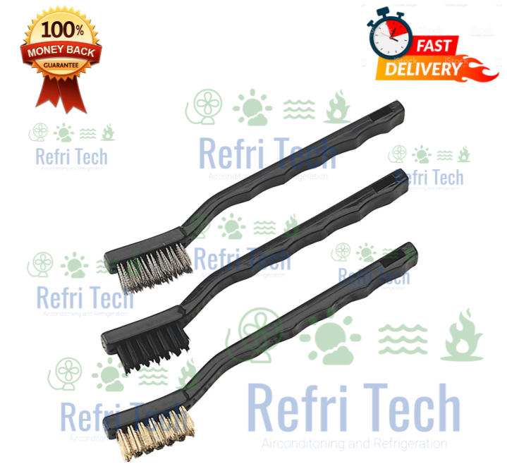 REGIN REGT71 - 3 Piece Miniature Brush Set (Steel - Nylon - Brass)