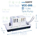 Little Giant Condensate Pump 1 L tank pump - VCC-20S