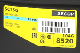 Compresseur Secop (Danfoss) SC15G CSIR - Neuf D'origine Pour Frigo/congélateur