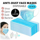 50 x Disposable Face mask 50 Pieces protective mouth UK with filter